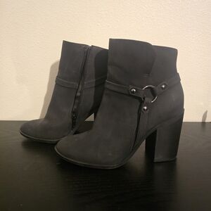 Lulu's Black Heeled Ankle Boots
